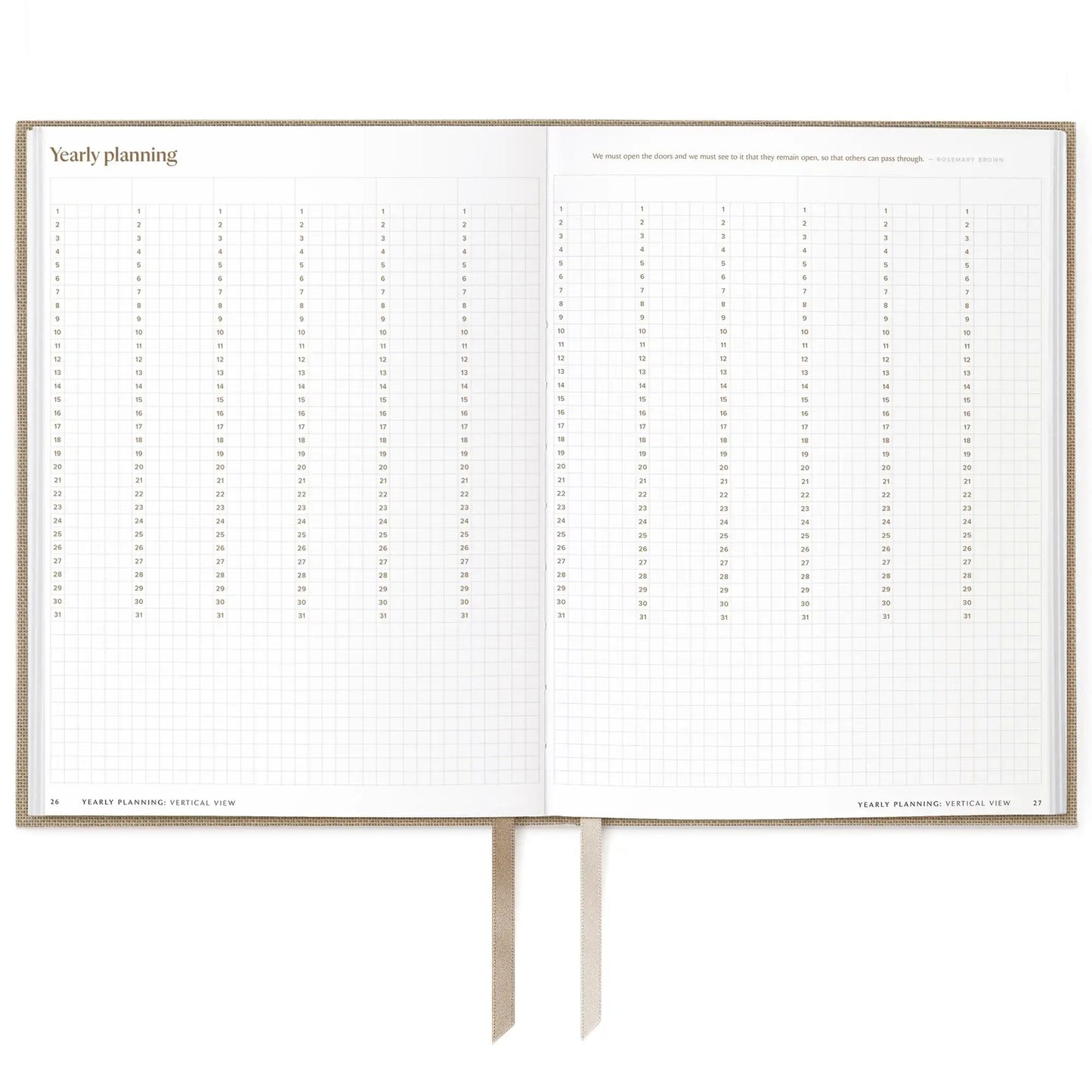 Undated 12-Month Weekly Planner