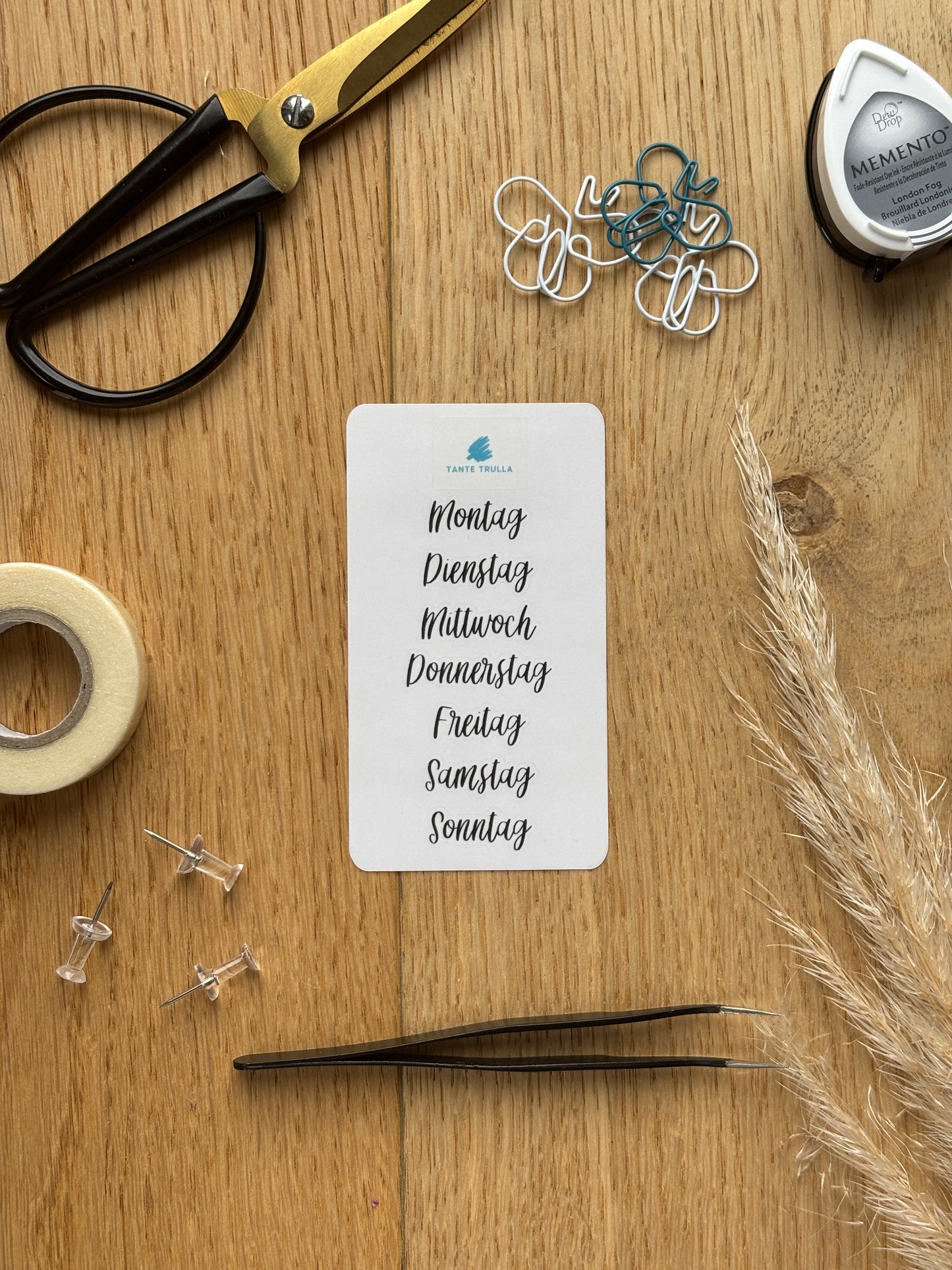 Just Weekdays | Kursive | matt, transparent