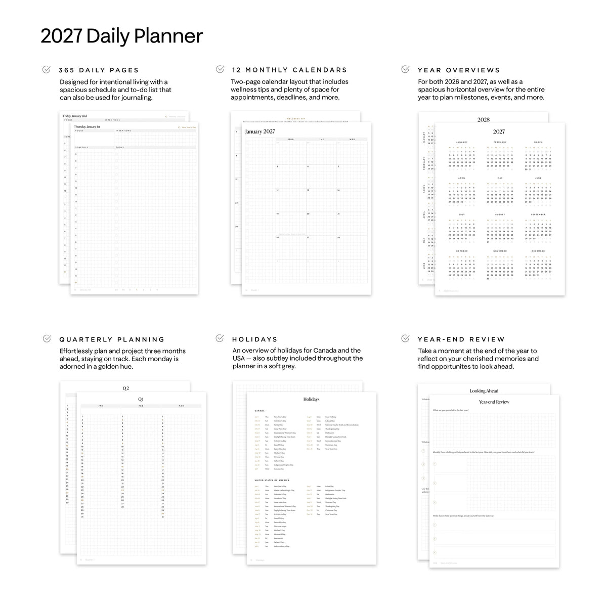 2027 Minimalist Daily Duo | Hardcover | 120gsm